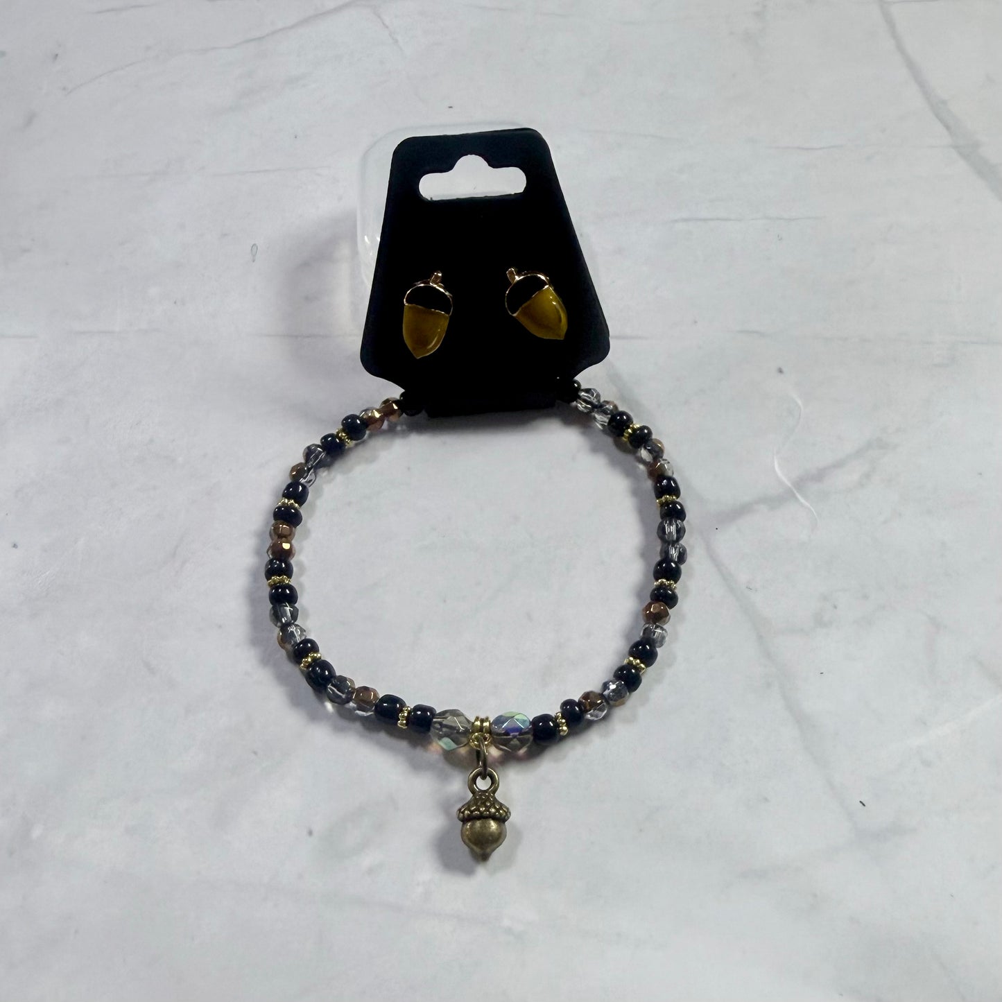 Acorn Bracelet and Earring Set