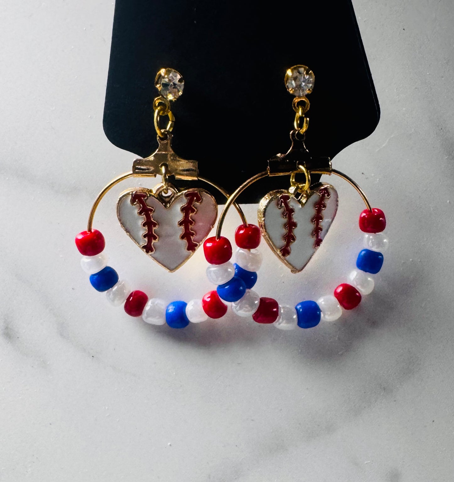 Baseball Heart Dangle