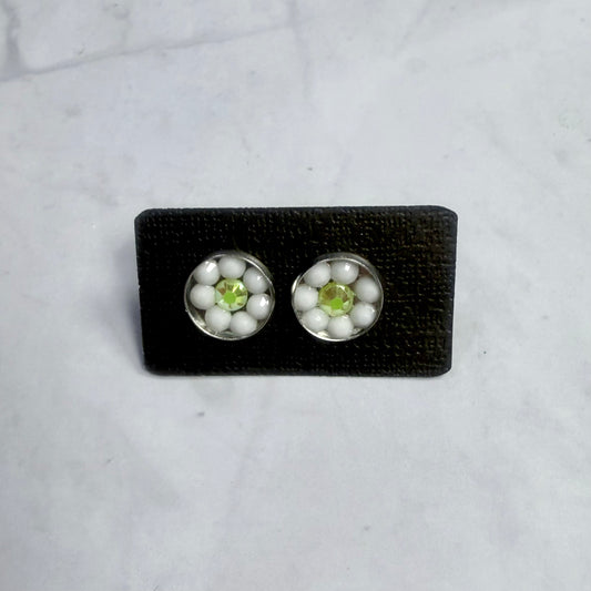 White flower Stud Earring