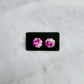 Dark Pink Rose Stud Earring