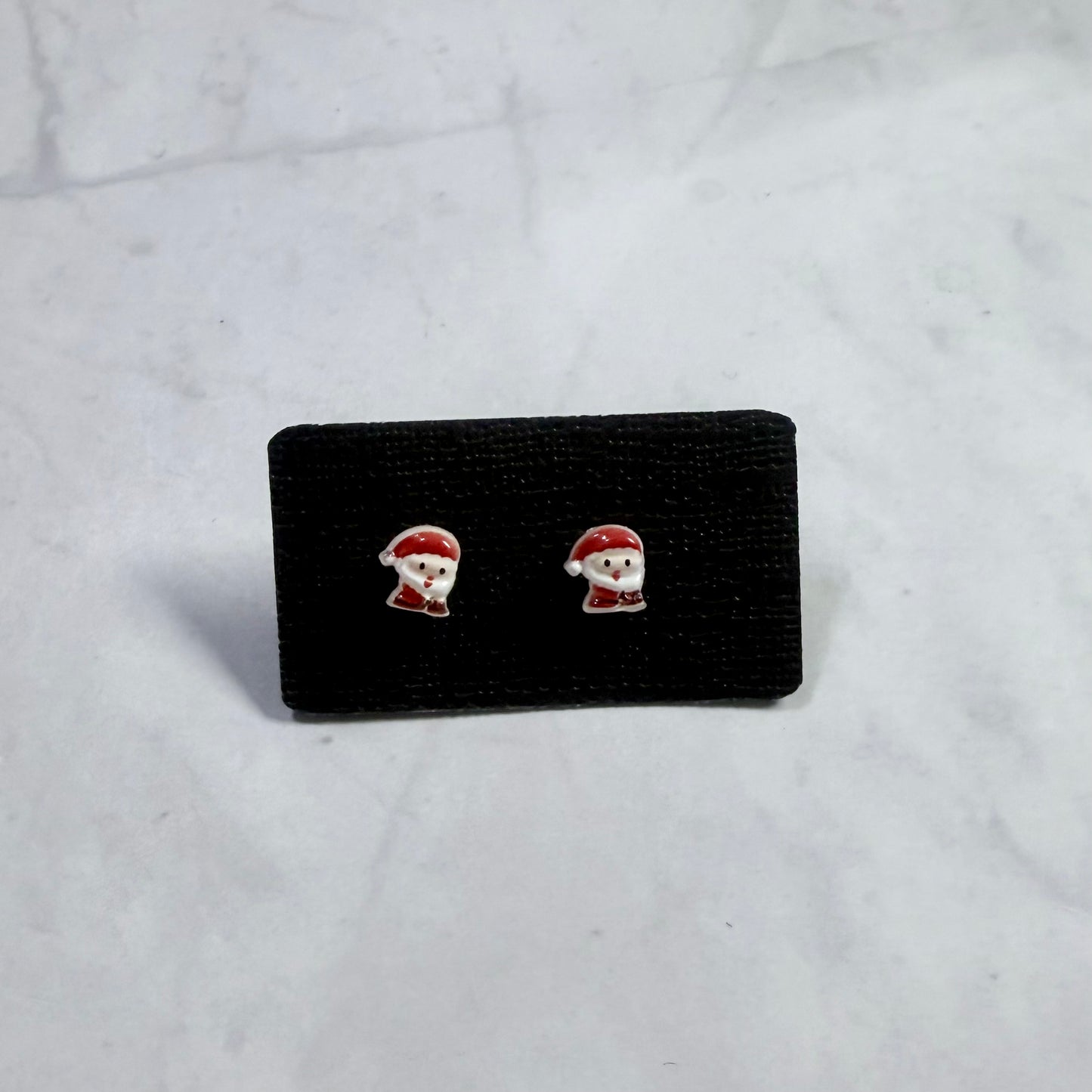 Tiny Santa Resin Stud Earring