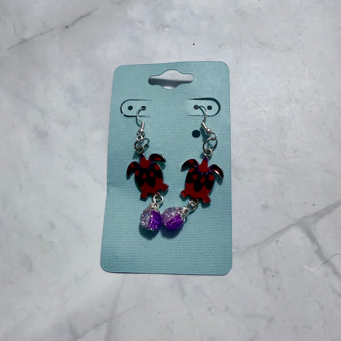 Red/Purple Turtle Dangle