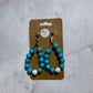 Light Blue/Silver Cross Dangle