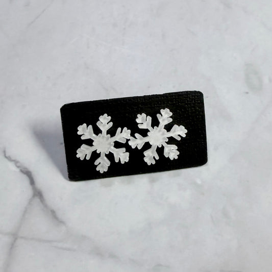 White Snowflake Stud Earring