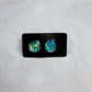 Blue Iridescent Tidal Wave Stud Earring
