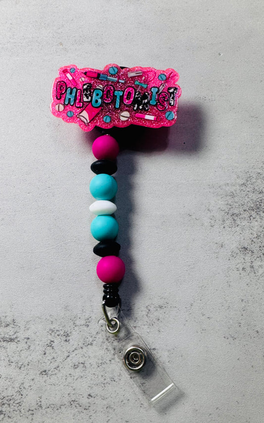 Phlebotomist Badge Reel with Clip