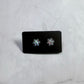Iridescent Yellow/Blue Snowflake Stud Earring