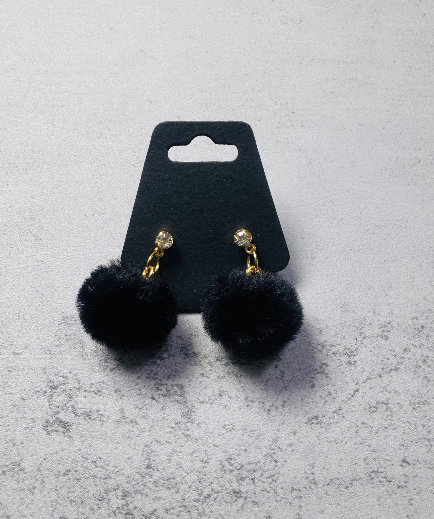 Black Pompom Dangle