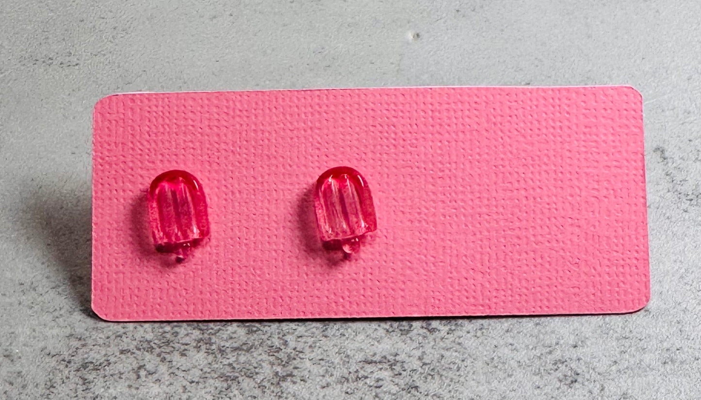 Popsicle Pink Stud Earring