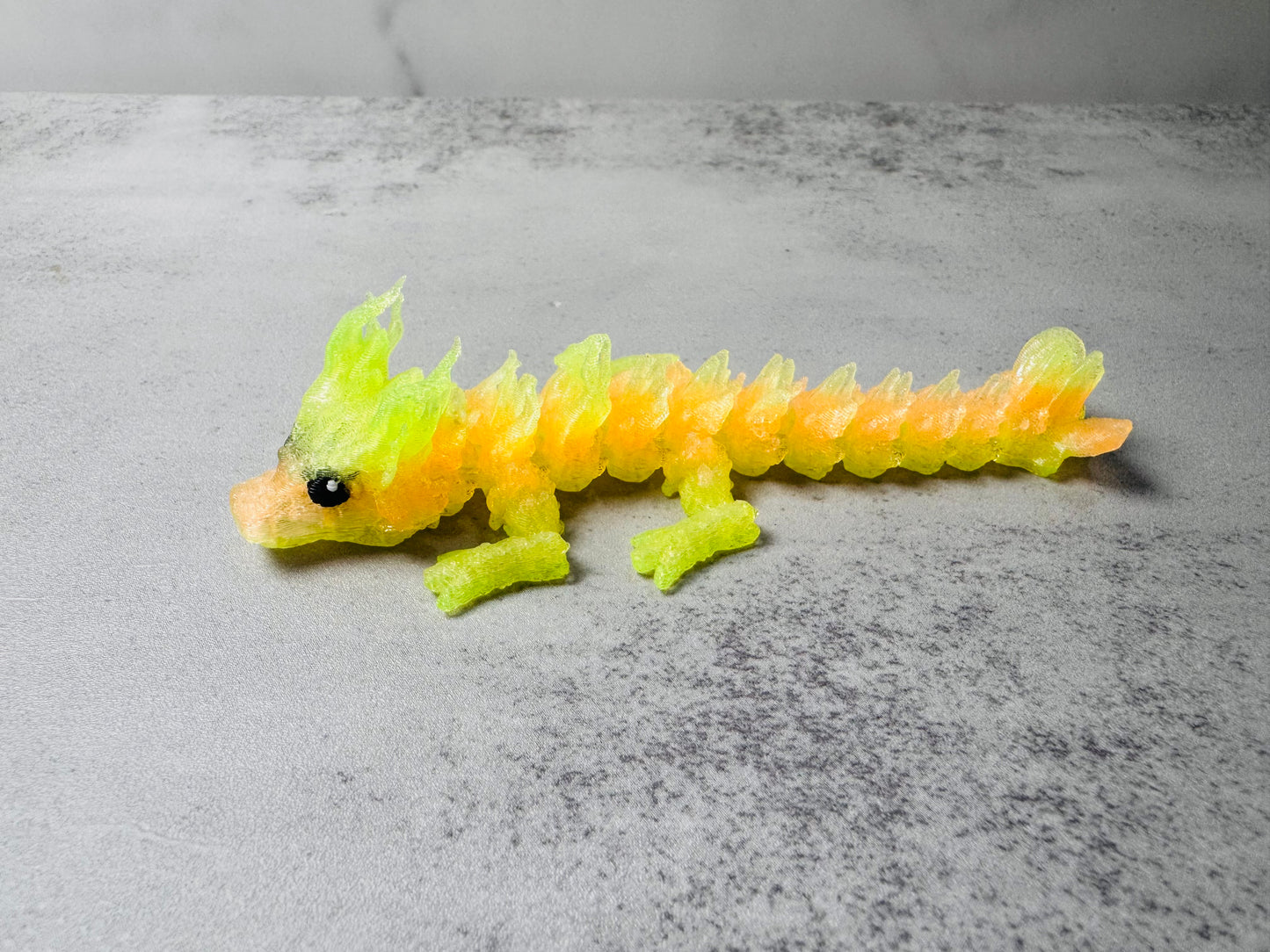 3D Printed Articulated Translucent Crystal Dragons (RTS)