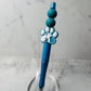 Blue Paw Beaded Pen