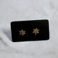 Red/Gold Snowflake Stud Earring