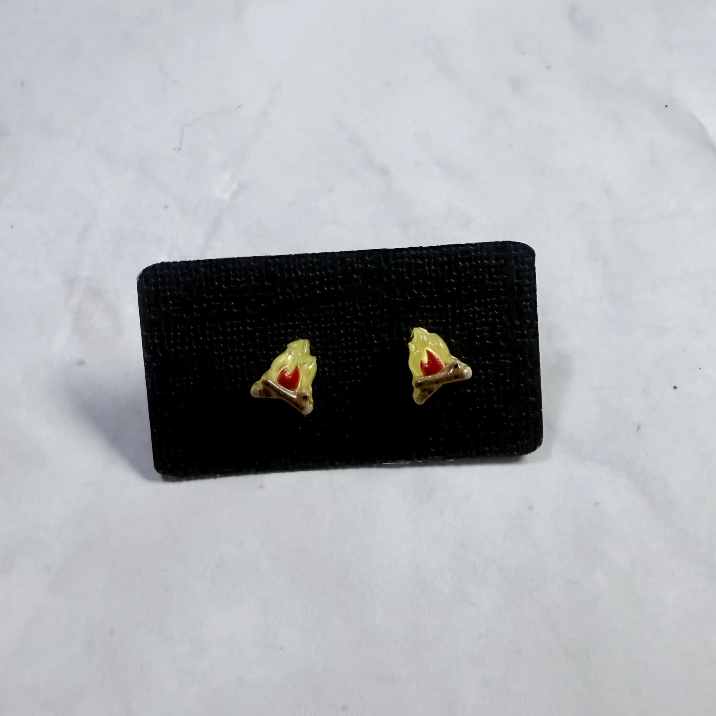 Tiny Campfire Resin Earring