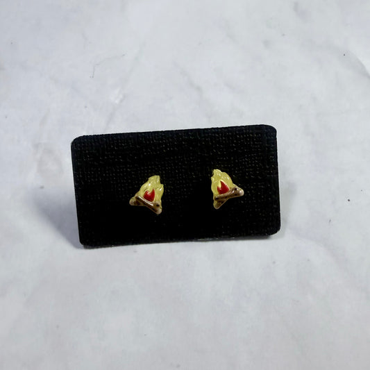 Tiny Campfire Resin Earring