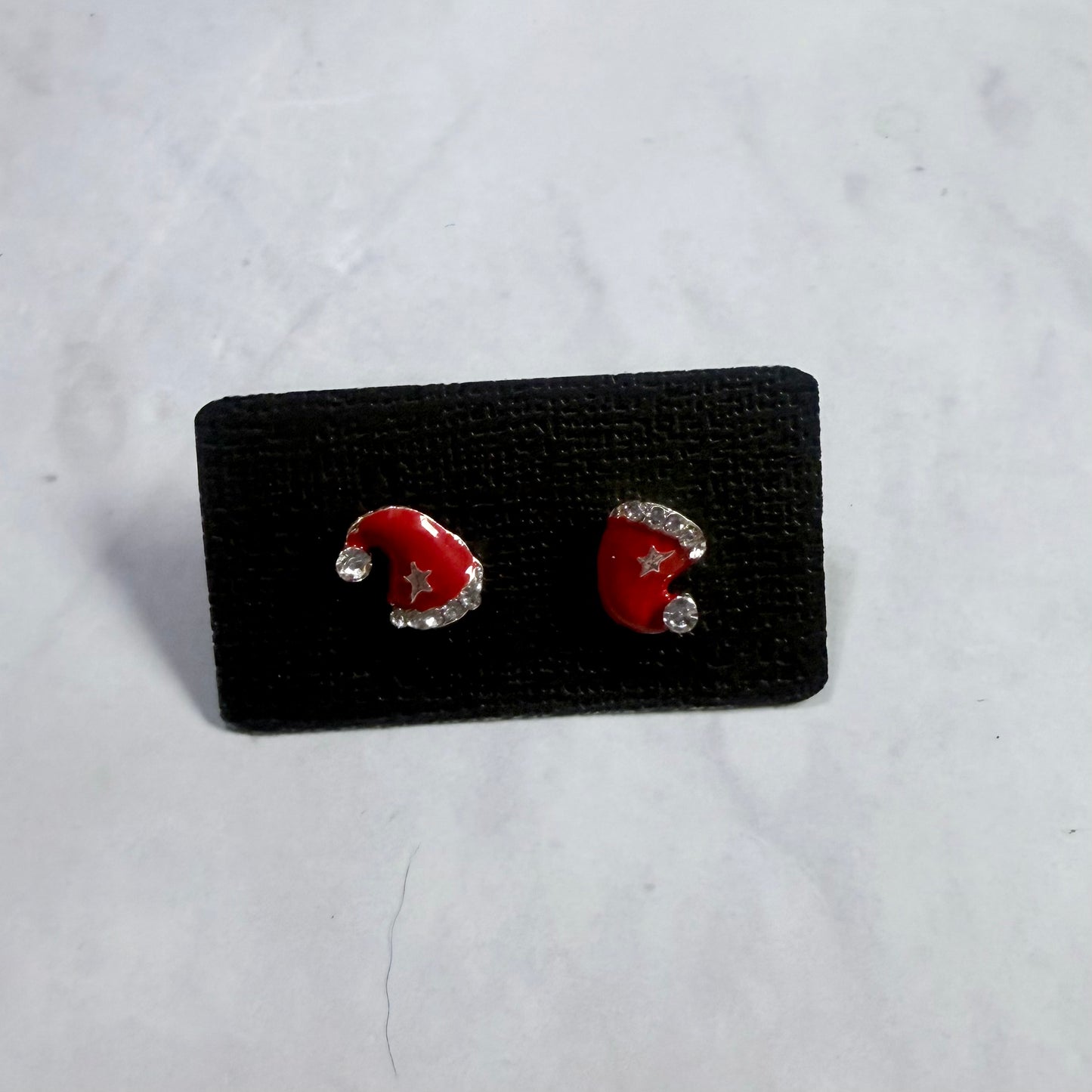 Crystal Santa Hat Stud Earring