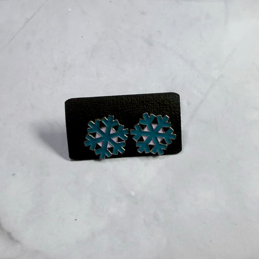 Blue/Purple Snowflake Stud Earring