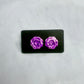 Purple Rose Stud Earring