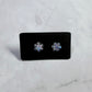 Clear Iridescent Snowflake Stud Earring