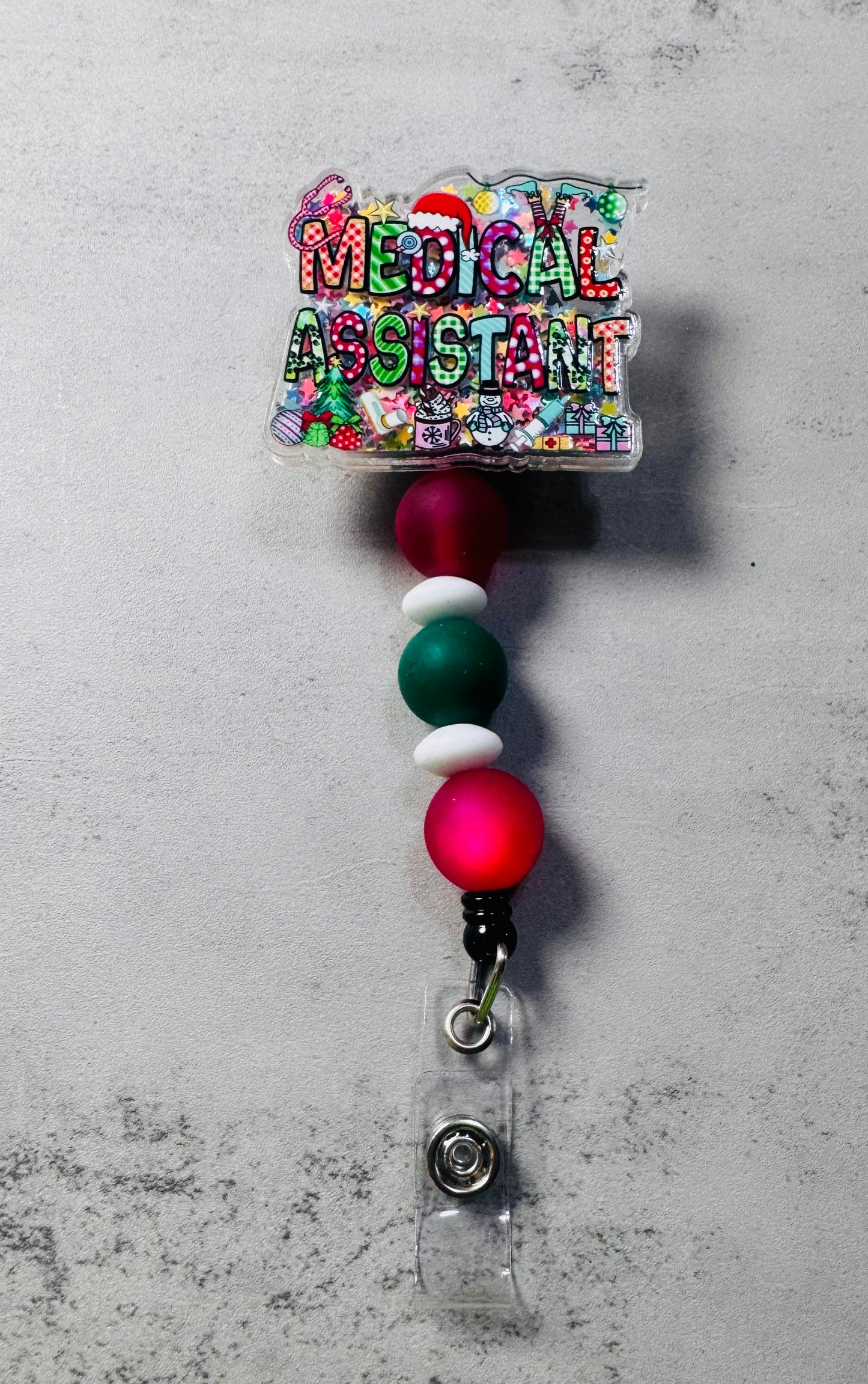 Medical Assistant Badge Reel with Clip