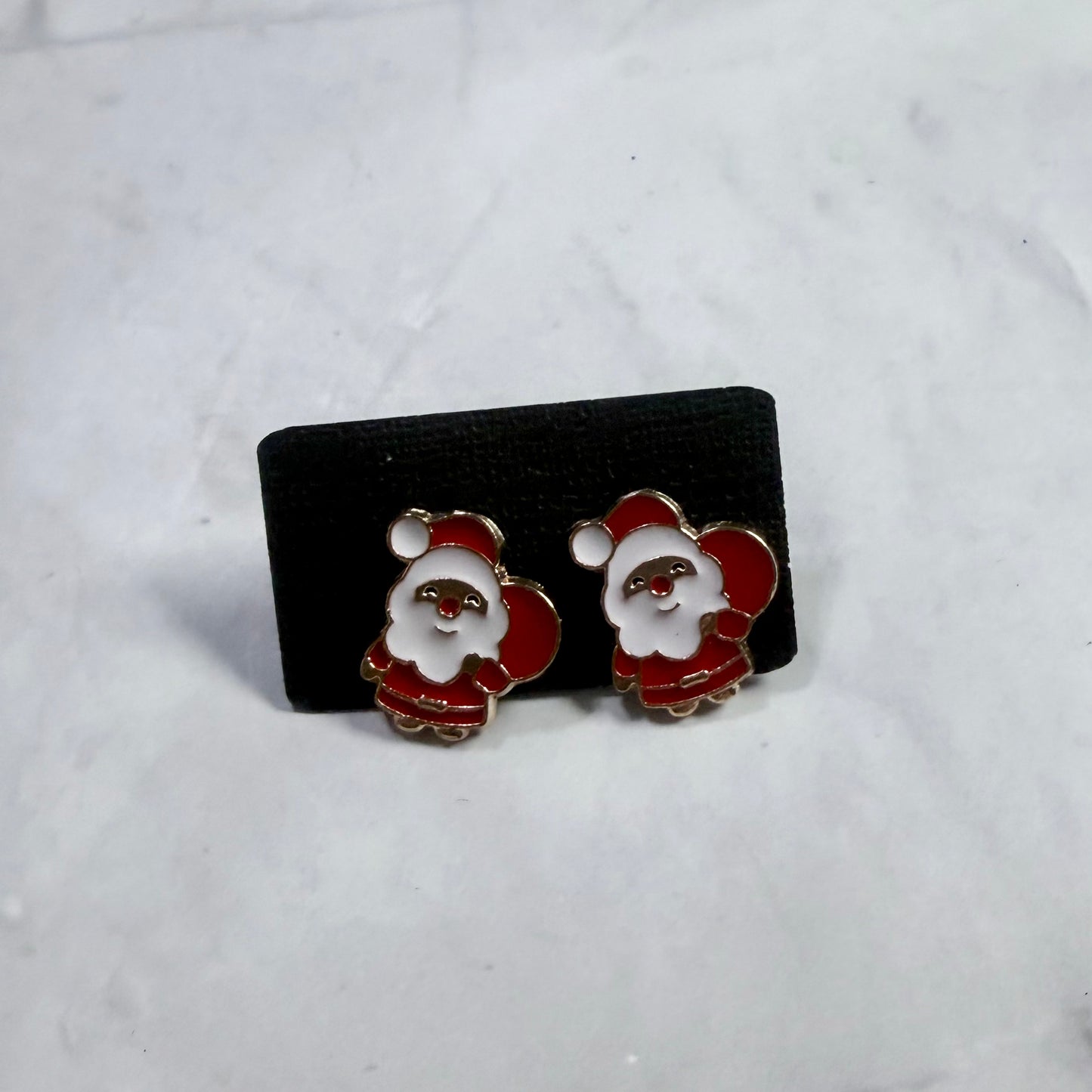 Santa Enamel Stud Earring