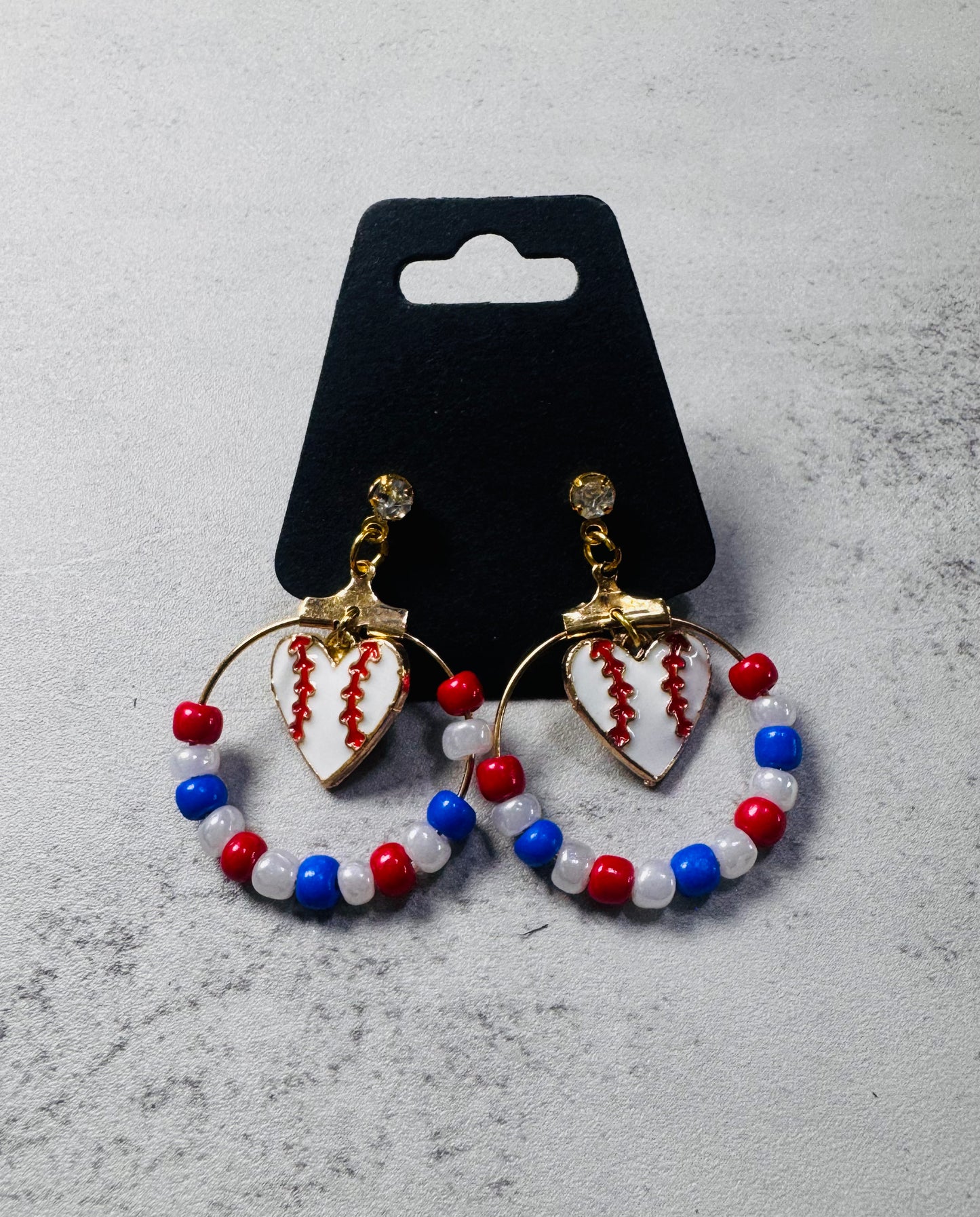Baseball Heart Dangle
