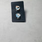 Blue butterfly & moon CLIP ON Stud Earring