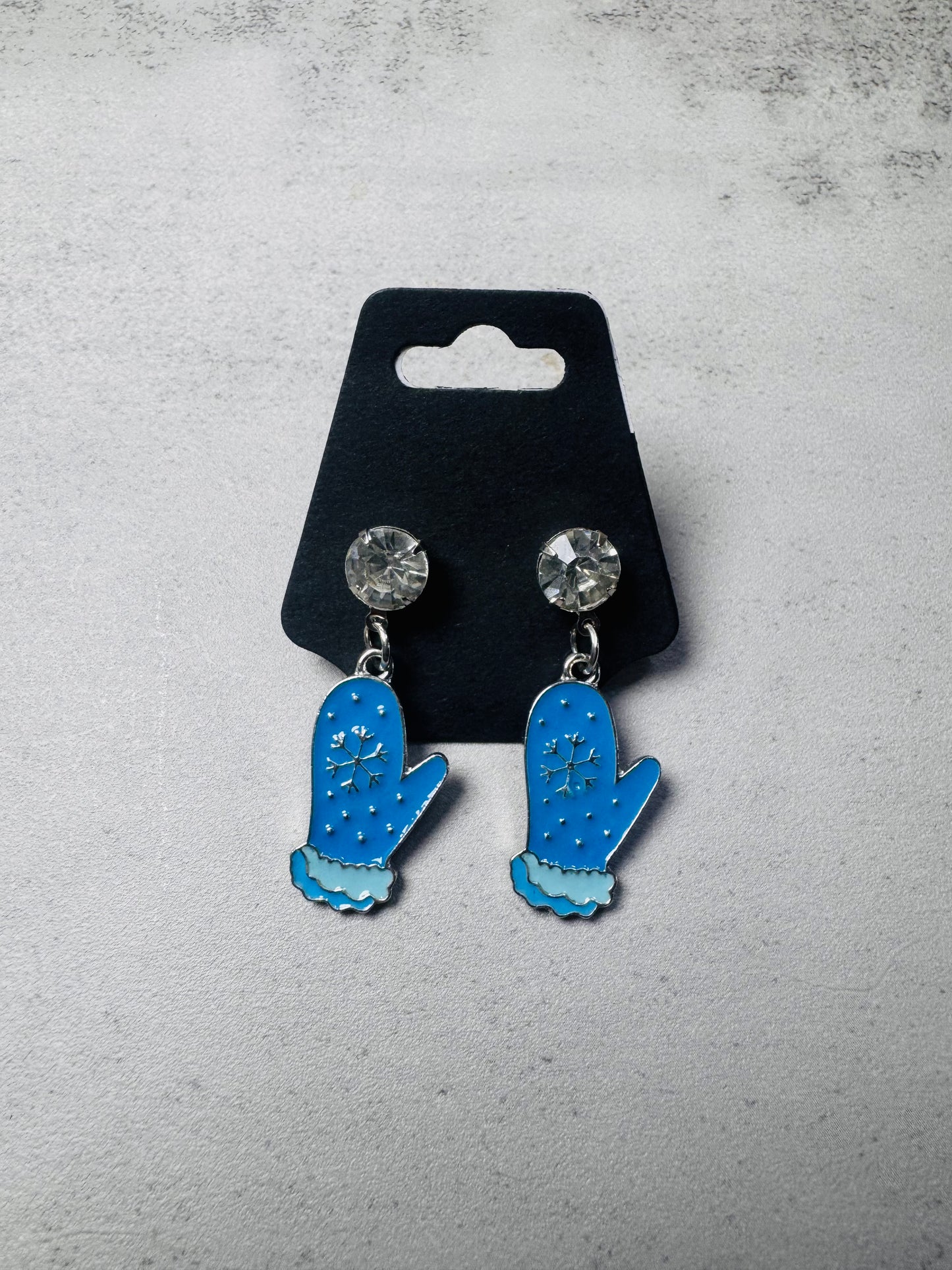 Blue Snowflake Mittens Dangle
