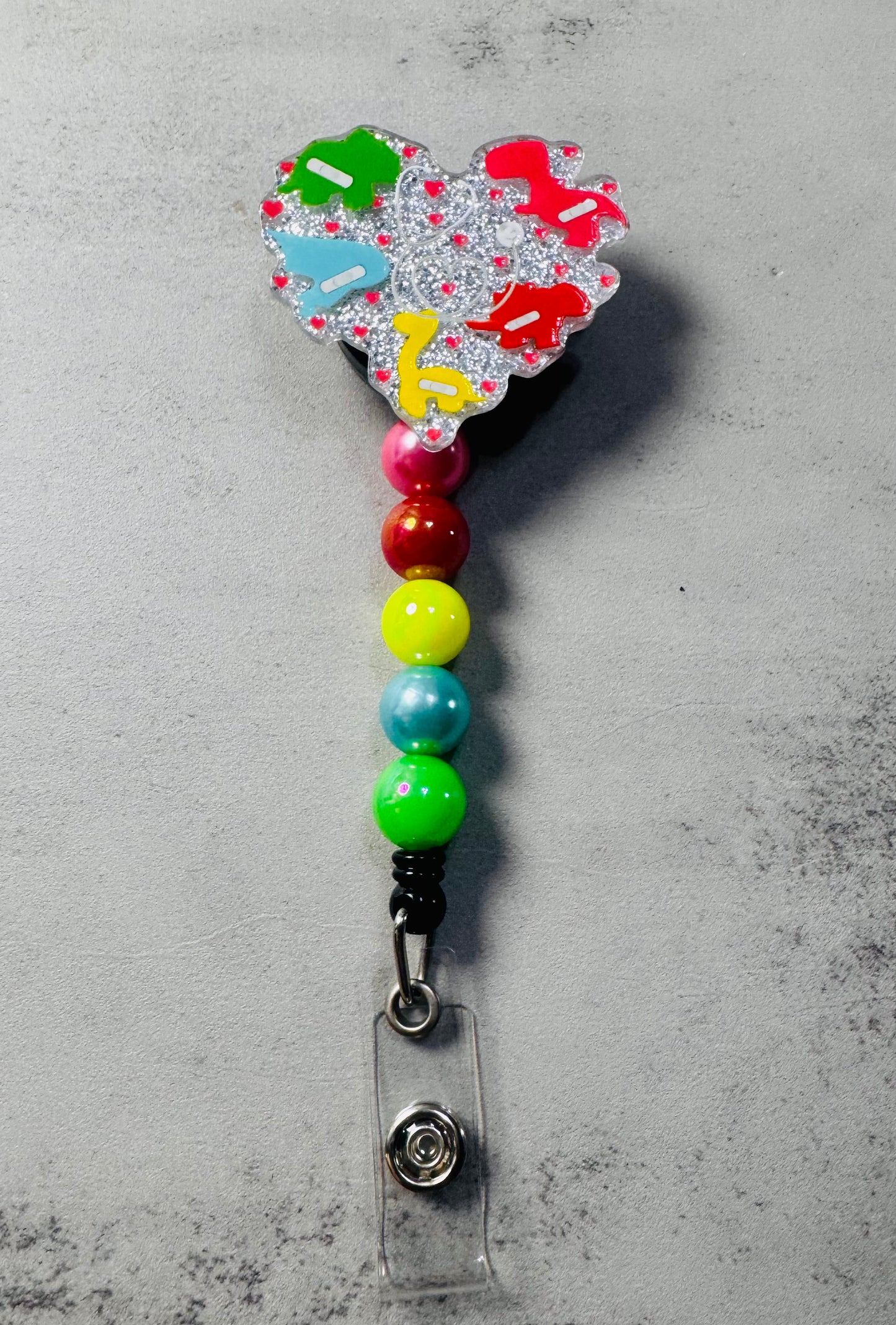 Dinosaur Boo Boo Badge Reel with Clip