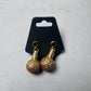 Gold Xmas Ornament w/Black CZ Stud Dangle