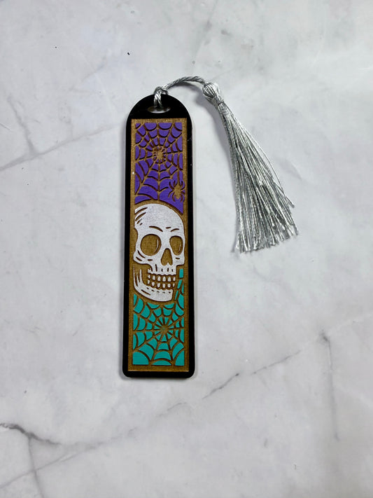 Skull and Web Bookmark