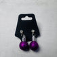 Purple Xmas Ornament w/CZ Stud Dangle