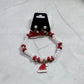 Santa Hat Bracelet and Earring Set