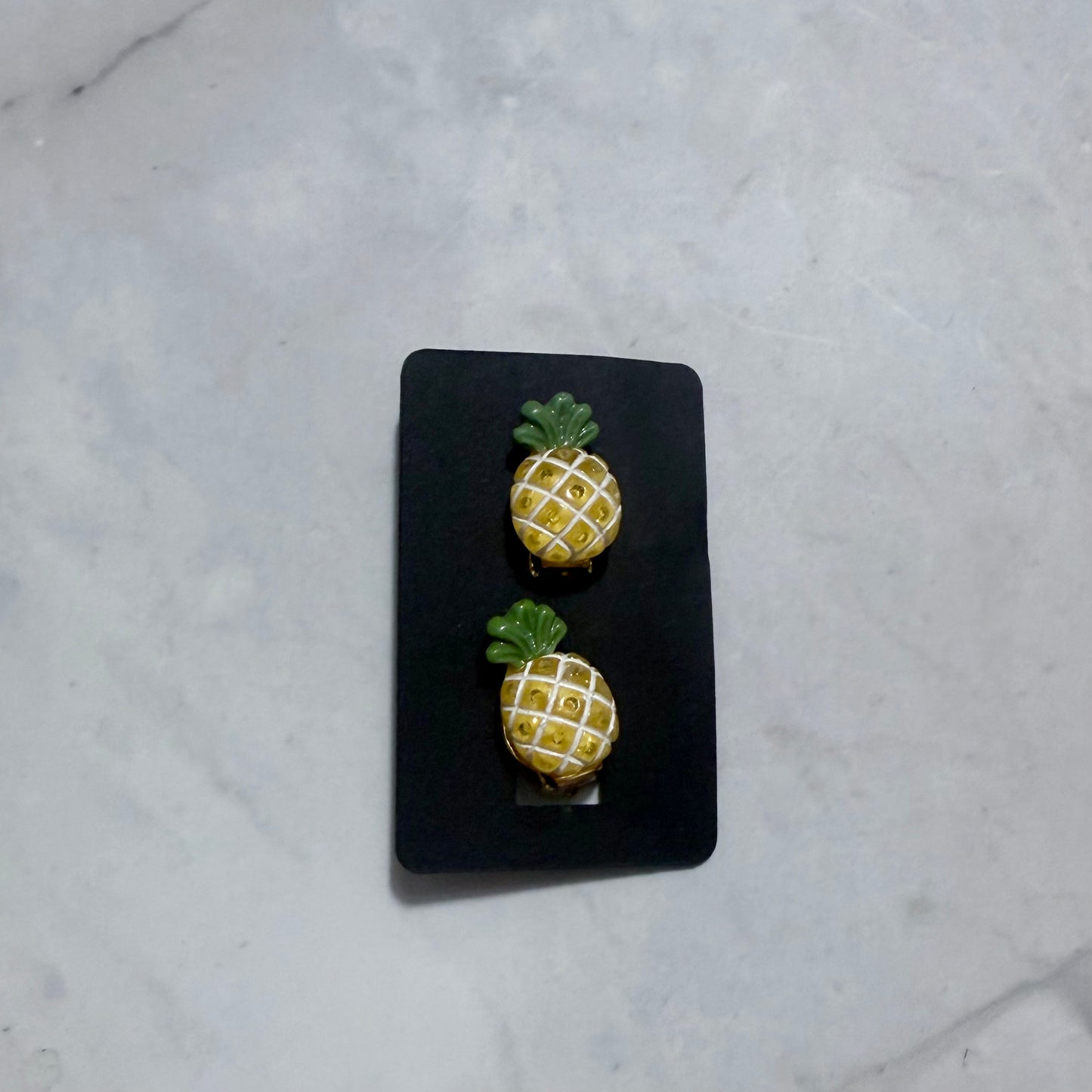 Pineapple CLIP ON Stud Earring