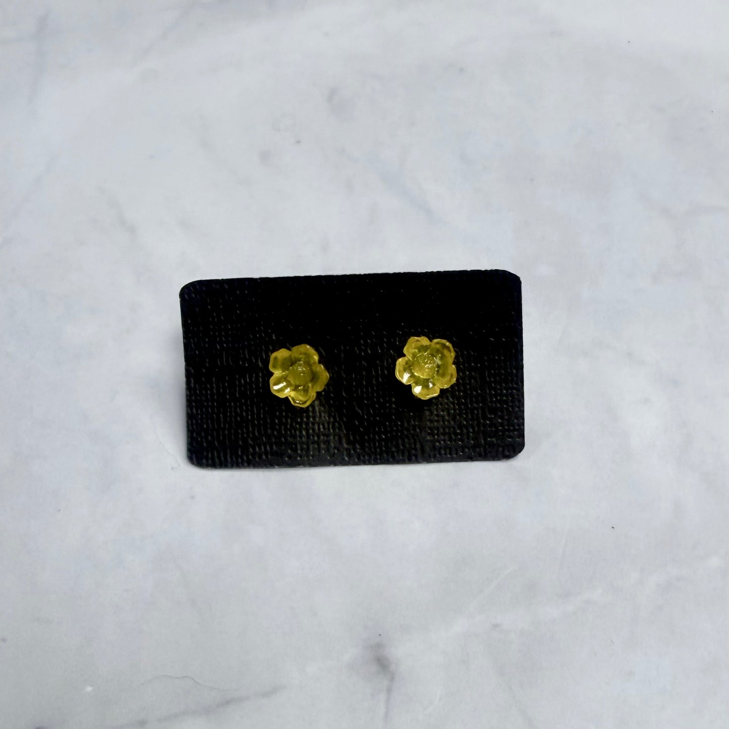 Yellow Flower Stud Earring
