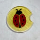 Yellow Lady Bug Car Coaster