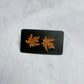 Lrg Orange Leaf Stud Earring