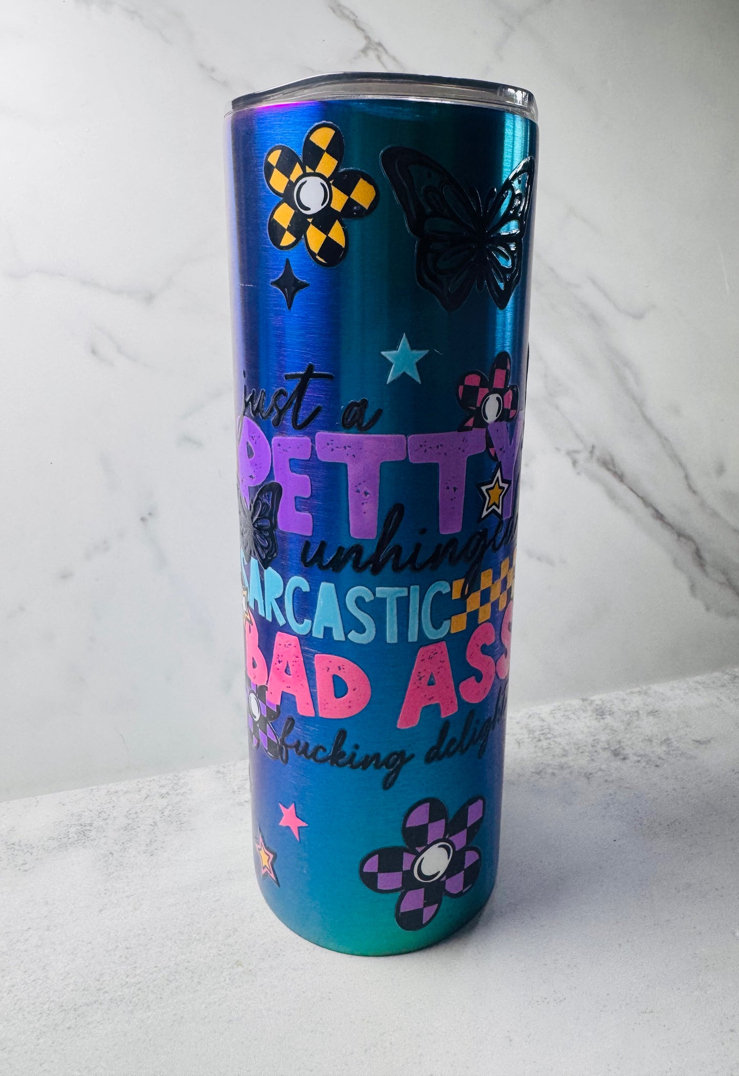 Petty & Sarcastic 20oz Electroplated Stainless Steel Tumbler