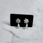 White irridescent Snowflake Stud Earring