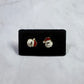 Fluffy Santa Enamel Stud Earring