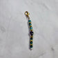 Teal and Gold Dust Plug Charm