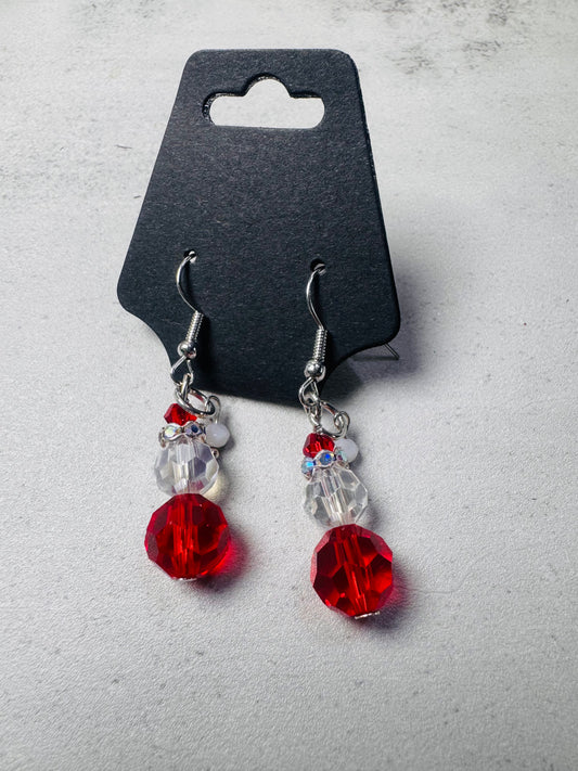 Beaded Santa on Hook Dangle