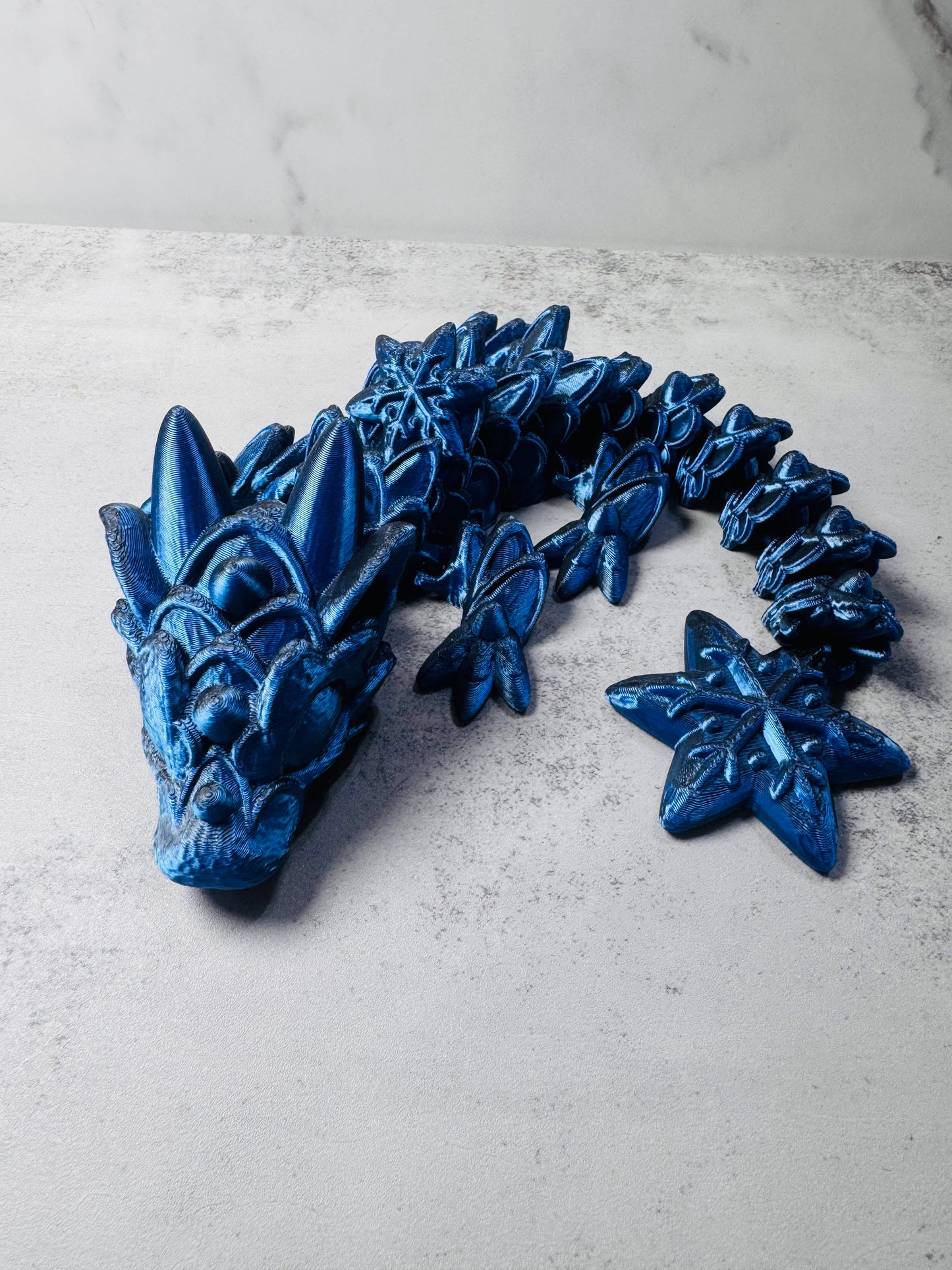 3D Printed Articulated Snowflake Dragon (RTS)