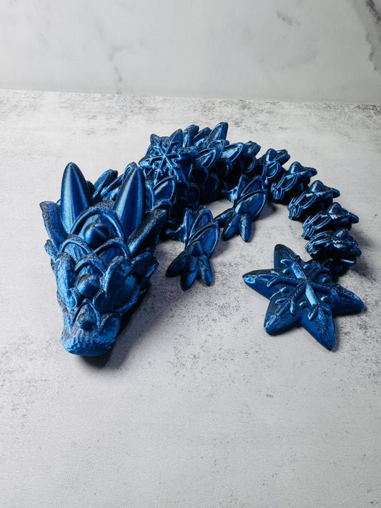 3D Printed Articulated Snowflake Dragon (RTS)