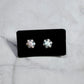 White irridescent Snowflake Stud Earring