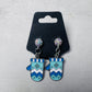 Blue & White Striped Mittens Dangle