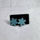 Blue Snowflake Stud Earring V1
