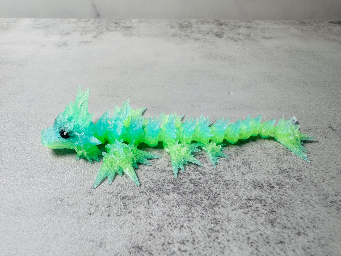 3D Printed Articulated Translucent Crystal Dragons (RTS)