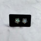Clear Iridescent Stud Earring