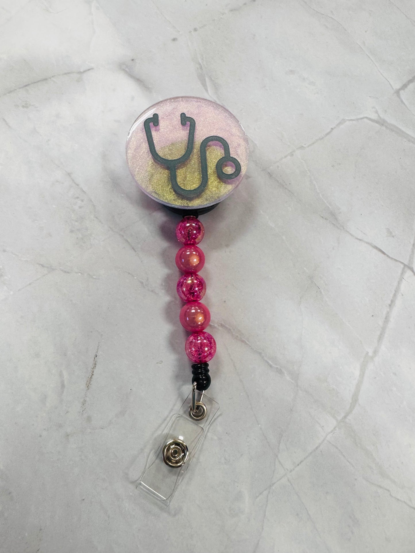 Stethescope Badge Reel Clip