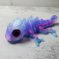 3D Printed Articulated Translucent Purple/Blue/Pink Gecko (RTS)